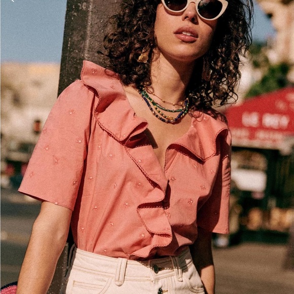 Sezane | Tops | Sezane Irene Blouse | Poshmark